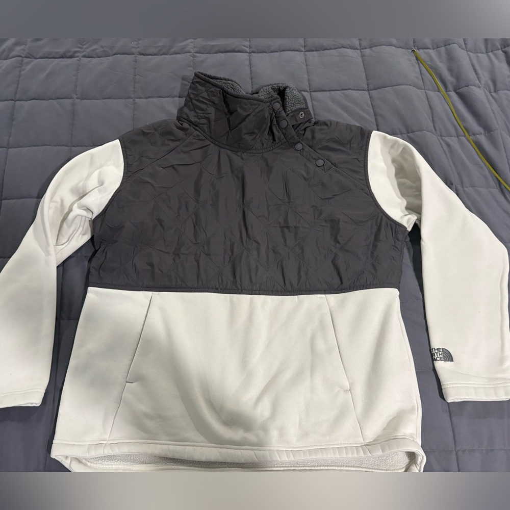 The North Face Gray pullover fleece shirt sweatshirt sz large